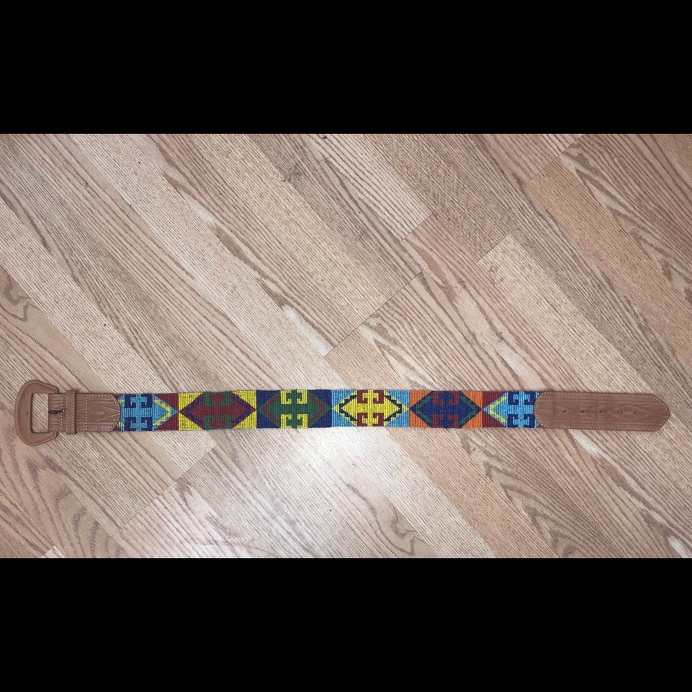 Vintage BeadedCatherine Dial Easley Aztec Belt